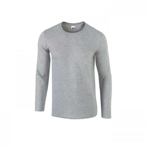 Grey longsleeve tee Gildan Softstyle 64400