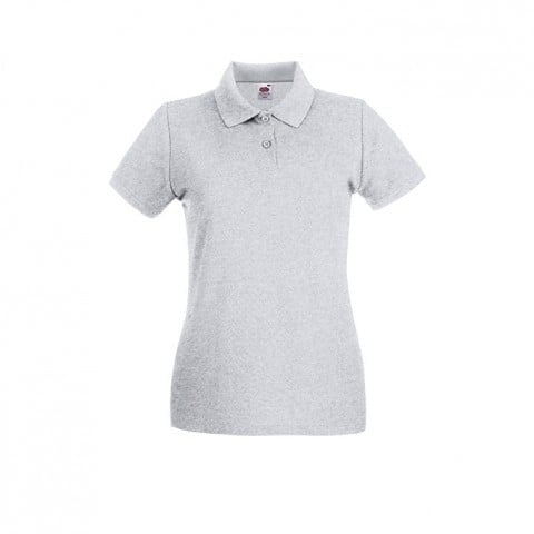 Heather Grey - Damska koszulka polo Premium Lady-Fit