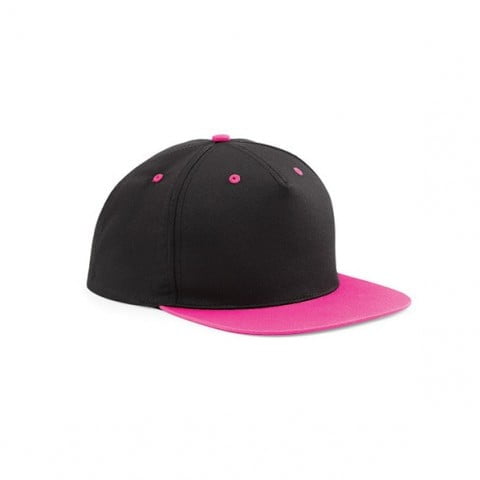 czarno-różowy czapka reklamowa z haftem