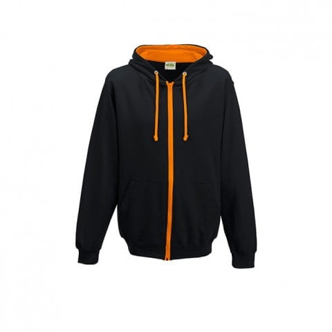 Jet Black/Orange Crush - Bluza dwukolorowa Varsity Zoodie