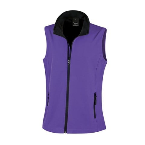Purple - Damska kamizelka softshell Printable