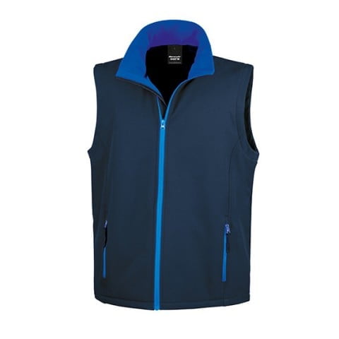 Navy/Royal - Herren Softshell Bodywarmer Printable
