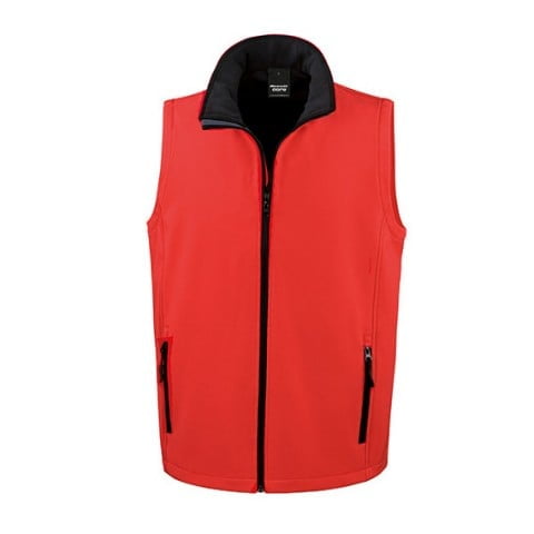 Red - Herren Softshell Bodywarmer Printable
