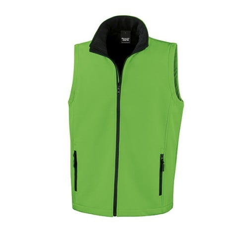 Vivid  Green - Herren Softshell Bodywarmer Printable