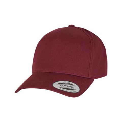 Cap 5-Panel Curved Classic Snapback - maroon flexfit raven
