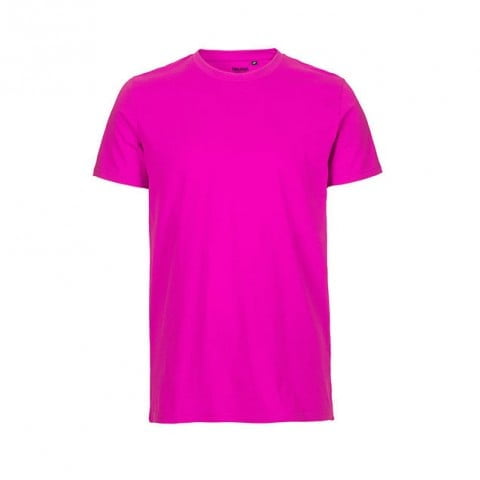 Pink - Męski T-Shirt w serek Fairtrade