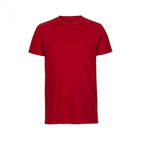 Red - Męski T-Shirt w serek Fairtrade