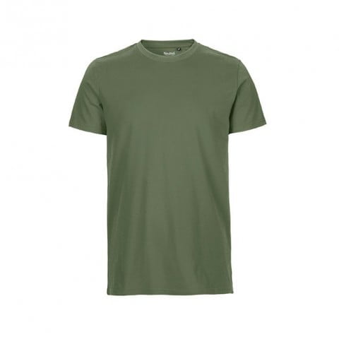 Military - Męski T-Shirt w serek Fairtrade