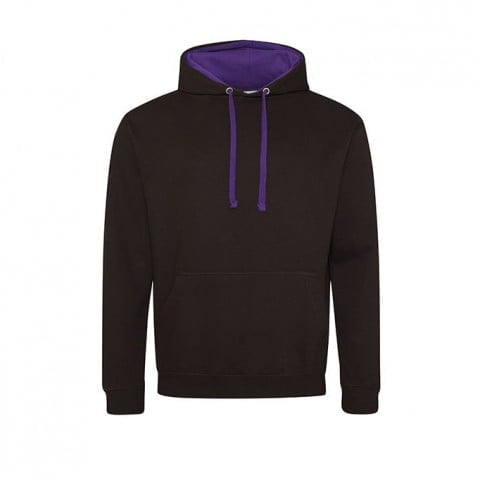 Jet Black/Purple - Bluza z kapturem Varsity Hoodie