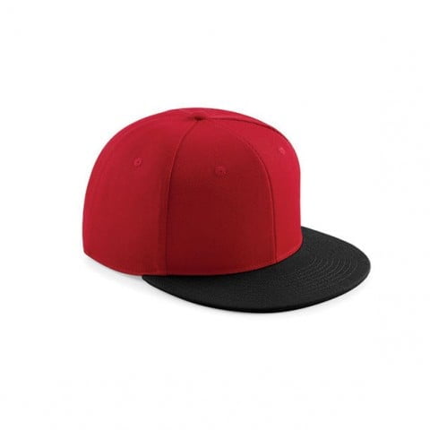 rot-schwarz snapback mit kontrast schirm