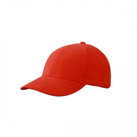 jasnoczerwona 6-panelowa czapka z haftem