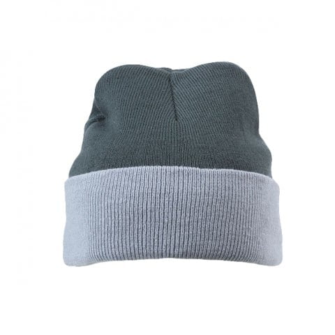 Dark Grey/Light Grey - Czapka zimowa Knitted