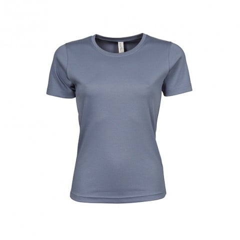 Szara koszulka damska z bawełny organicznej Tee Jays Interlock Tee 580