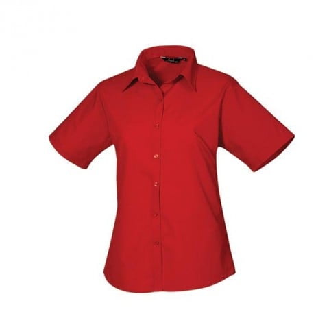Red - Damska bluzka Easy-Care