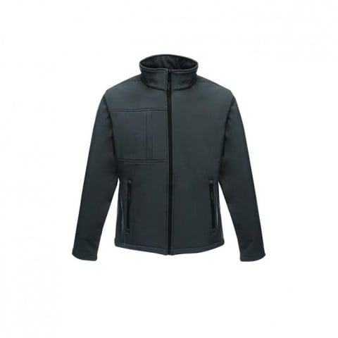 grau softshell mit stickerei