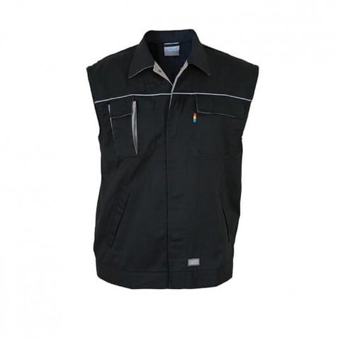 Black - Contrast Work Vest
