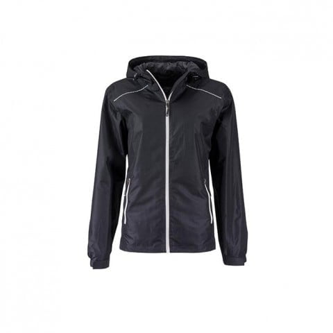 Black - Ladies` Rain Jacket