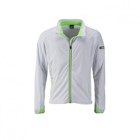 White - Men`s Sports Softshell Jacket