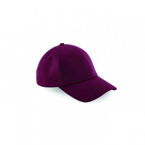 burgundowa czapka reklamowa z haftem
