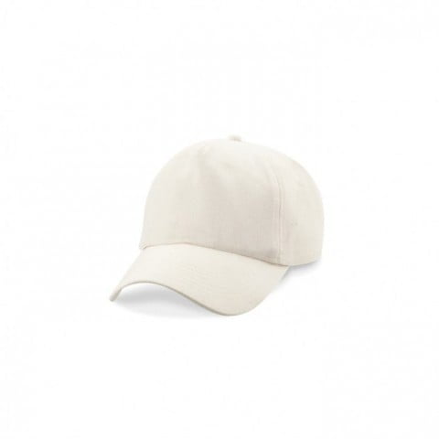 biała czapka 5-panelowa Beechfield