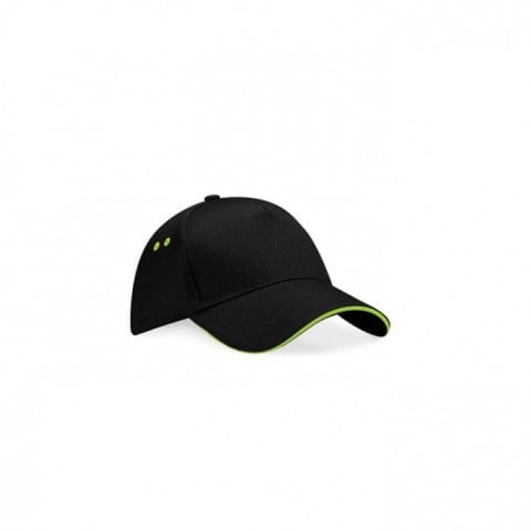 czarno-zielona czapka sandwhich beechfield