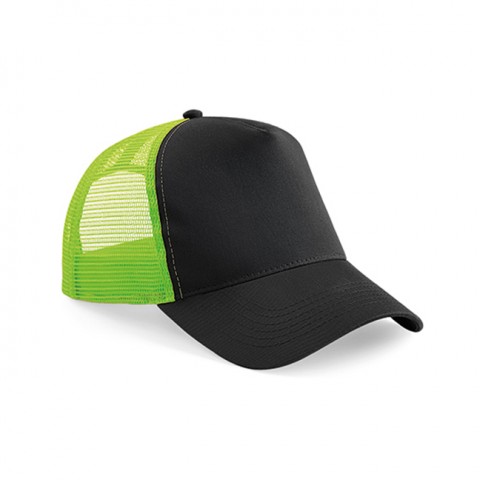 Black/Lime Green - Czapka Trucker Snapback