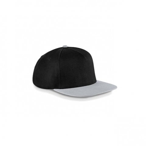 schwarz-grau snapback beechfield bestickt
