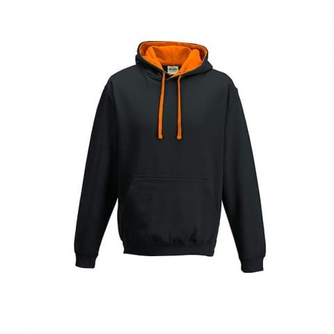 Jet Black/Orange Crush - Bluza z kapturem Varsity Hoodie