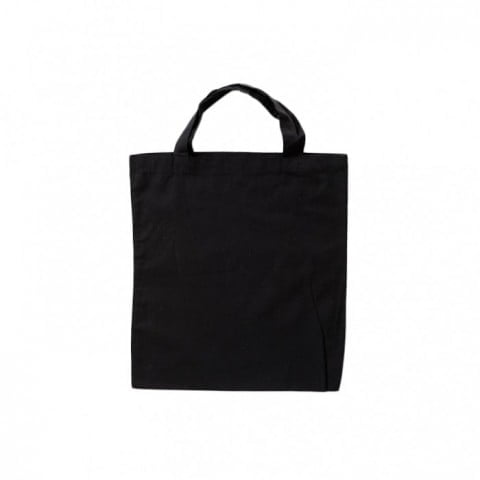 Black - Cotton bag, short handles