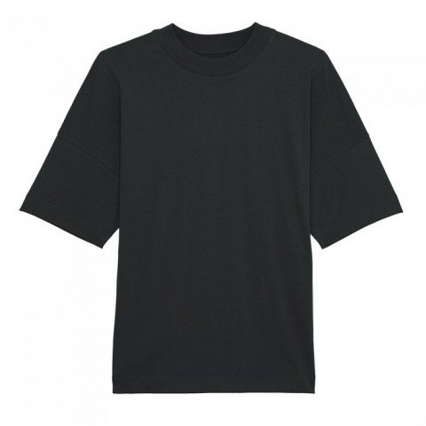 Czarna ekologiczna koszulka Blaster unisex z własnym haftem