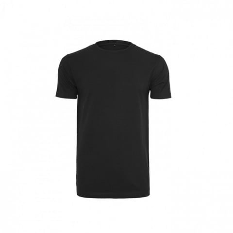 Męska czarna koszulka z własnym drukiem firmy Build Your Brand Round Neck BY004