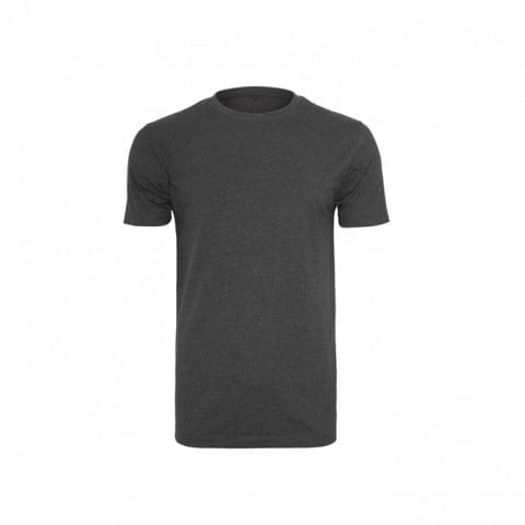 Męska szara koszulka z własnym drukiem firmy Build Your Brand Round Neck BY004