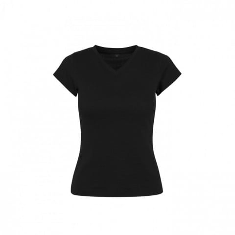 Damska klasyczna koszulka czarna Build Your Brand BY062