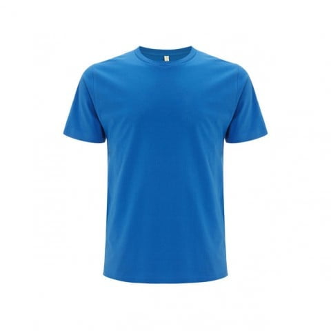 Niebieski organiczny t-shirt unisex Continental EP01 - własne hafty na koszulkach