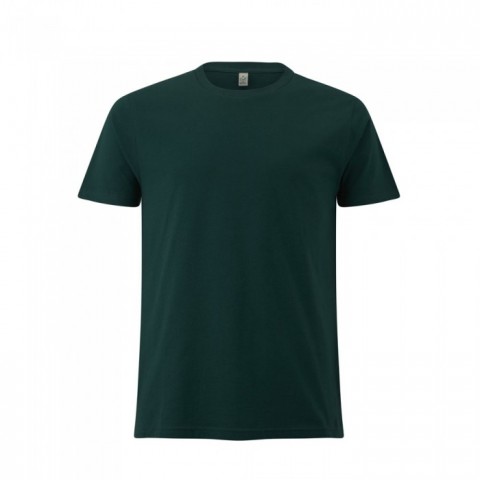 Ciemnozielony organiczny t-shirt unisex Continental EP01 - własne hafty na koszulkach