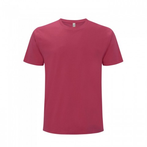 Fuksjowy organiczny t-shirt unisex Continental EP01 - własne hafty na koszulkach