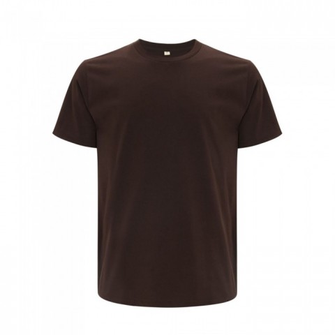Brązowy organiczny t-shirt unisex Continental EP01 - własne hafty na koszulkach