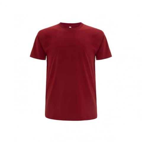 Czerwony organiczny t-shirt unisex Continental EP01 - własne hafty na koszulkach
