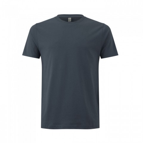 Antracytowy organiczny t-shirt unisex Continental EP01 - własne hafty na koszulkach