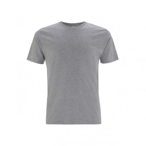 Szary melanżowy organiczny t-shirt unisex Continental EP01 - własne hafty na koszulkach
