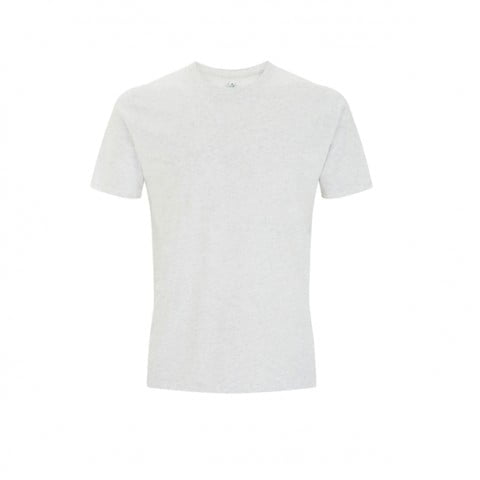 Jasnoszary melanżowy organiczny t-shirt unisex Continental EP01 - własne hafty na koszulkach