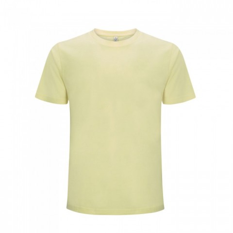 Jasnożółty organiczny t-shirt unisex Continental EP01 - własne hafty na koszulkach