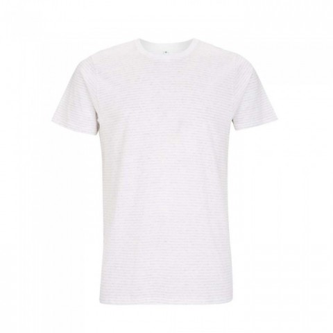 Organiczna koszulka z własnym haftem lub nadrukiem firmowym - t-shirt unisex w paski EP100