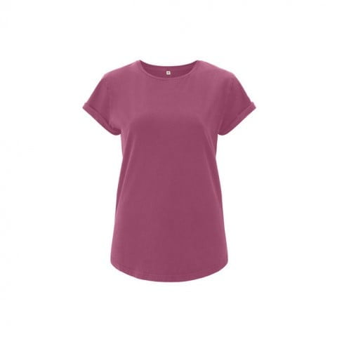 Różowa koszulka damska z bawełny z własnym haftowanym logo Continental EP16