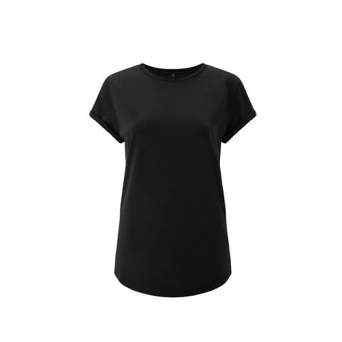 Czarna koszulka damska z bawełny z własnym haftowanym logo Continental EP16