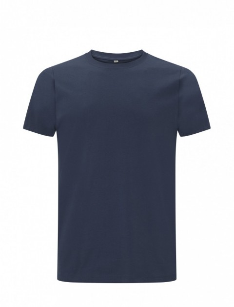 Ciemnoniebieski ekologiczny t-shirt unisex z własnym nadrukiem firmowym Continental Jersey t-shirt EP18