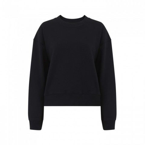 BL - Black - Damska Bluza Dropped Shoulder Sweatshirt EP64