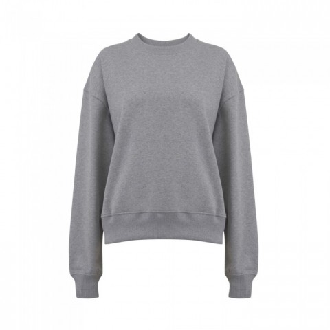 MGY - Melange Grey - Damska Bluza Dropped Shoulder Sweatshirt EP64