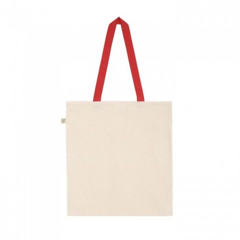 NLRE - Natural/ Red - Torba shopper tote bag EP71