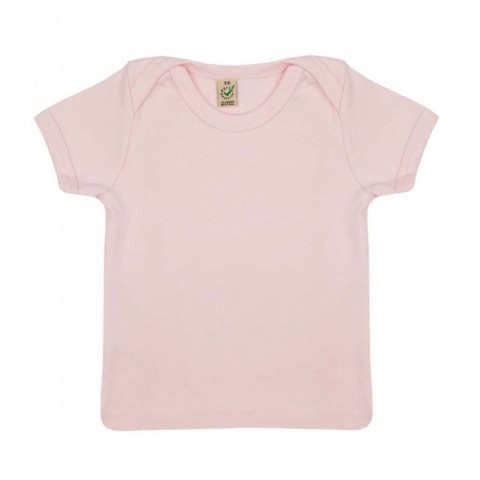 Różowa koszulka dziecięca z bawełny organicznej GOTS Baby Lap T-shirt EPB01